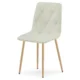 Set 4 scaune bucatarie/living, Artool, Libra, textil bej, picioare metal natur, 44.5x54.5x87 cm - imagine 2