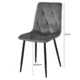 Set 4 scaune bucatarie/living, Artool, Libra, textil bej, picioare metal natur, 44.5x54.5x87 cm - imagine 5