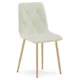 Set 4 scaune bucatarie/living, Artool, Libra, textil bej, picioare metal natur, 44.5x54.5x87 cm - imagine 8
