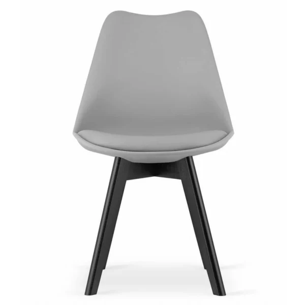 Set 4 scaune bucatarie/living, Artool, Mark, PP gri, picioare negre, 49x55.5x82.5 cm - imagine 2