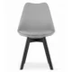 Set 4 scaune bucatarie/living, Artool, Mark, PP gri, picioare negre, 49x55.5x82.5 cm - imagine 2
