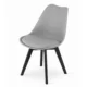 Set 4 scaune bucatarie/living, Artool, Mark, PP gri, picioare negre, 49x55.5x82.5 cm - imagine 5