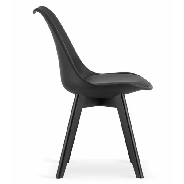 Set 4 scaune bucatarie/living, Artool, Mark, PP negru, picioare negre, 49x55.5x82.5 cm - imagine 6