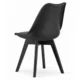 Set 4 scaune bucatarie/living, Artool, Mark, PP negru, picioare negre, 49x55.5x82.5 cm - imagine 5