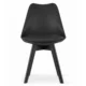 Set 4 scaune bucatarie/living, Artool, Mark, PP negru, picioare negre, 49x55.5x82.5 cm - imagine 4