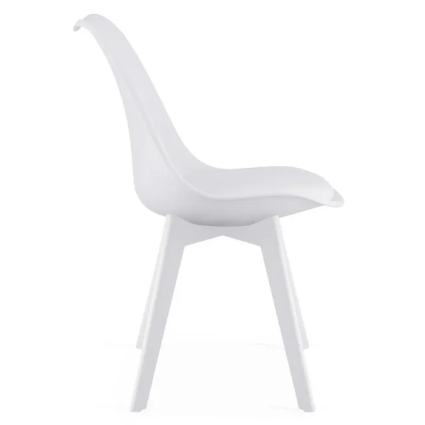 Set 4 scaune bucatarie/living, Artool, Mark, PP alb, picioare albe, 49x43x82 cm - imagine 2