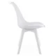 Set 4 scaune bucatarie/living, Artool, Mark, PP alb, picioare albe, 49x43x82 cm - imagine 2