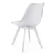 Set 4 scaune bucatarie/living, Artool, Mark, PP alb, picioare albe, 49x43x82 cm - imagine 3