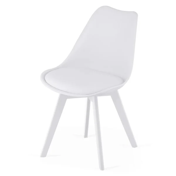 Set 4 scaune bucatarie/living, Artool, Mark, PP alb, picioare albe, 49x43x82 cm - imagine 4