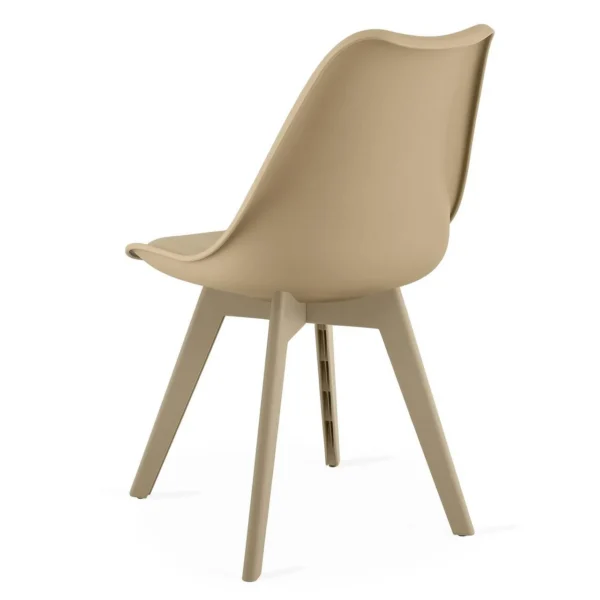 Set 4 scaune bucatarie/living, Artool, Mark, PP bej, picioare bej, 49x43x82 cm - imagine 4