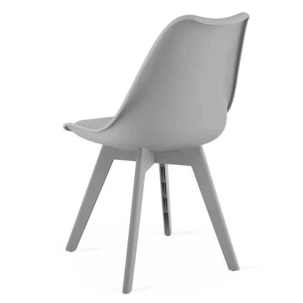 Set 4 scaune bucatarie/living, Artool, Mark, PP gri, picioare gri, 49x43x82 cm - imagine 4