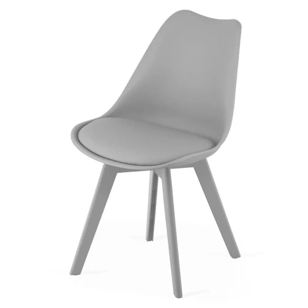 Set 4 scaune bucatarie/living, Artool, Mark, PP gri, picioare gri, 49x43x82 cm - imagine 6