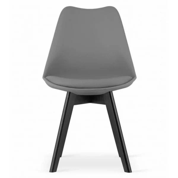 Set 4 scaune bucatarie/living, Artool, Mark, PP grafit, picioare negre, 49x55.5x82.5 cm - imagine 5