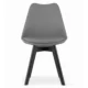 Set 4 scaune bucatarie/living, Artool, Mark, PP grafit, picioare negre, 49x55.5x82.5 cm - imagine 5
