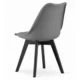 Set 4 scaune bucatarie/living, Artool, Mark, PP grafit, picioare negre, 49x55.5x82.5 cm - imagine 6