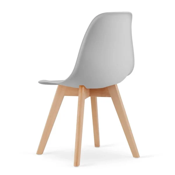 Set 4 scaune bucatarie/living, Artool, Kito, PP gri, picioare lemn natur, 46x54.5x80 cm - imagine 3