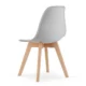 Set 4 scaune bucatarie/living, Artool, Kito, PP gri, picioare lemn natur, 46x54.5x80 cm - imagine 3