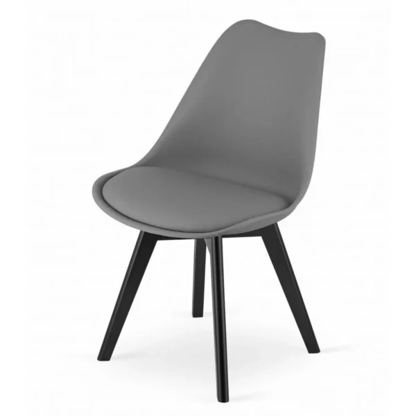 Set 4 scaune bucatarie/living, Artool, Mark, PP grafit, picioare negre, 49x55.5x82.5 cm - imagine 8