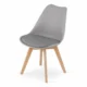 Set 4 scaune bucatarie/living, Artool, Mark, PP gri, picioare lemn natur, 49x42x82 cm - imagine 8