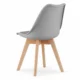 Set 4 scaune bucatarie/living, Artool, Mark, PP gri, picioare lemn natur, 49x42x82 cm - imagine 9