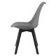 Set 4 scaune bucatarie/living, Artool, Mark, PP grafit, picioare negre, 49x55.5x82.5 cm - imagine 2