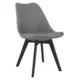 Set 4 scaune bucatarie/living, Artool, Mark, PP grafit, picioare negre, 49x55.5x82.5 cm - imagine 3