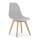 Set 4 scaune bucatarie/living, Artool, Kito, PP gri, picioare lemn natur, 46x54.5x80 cm - imagine 6