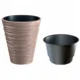 Set 2 ghivece de flori, Sand, rotunde, 38.8x43.6 cm, cafeniu, Prosperplast - imagine 3