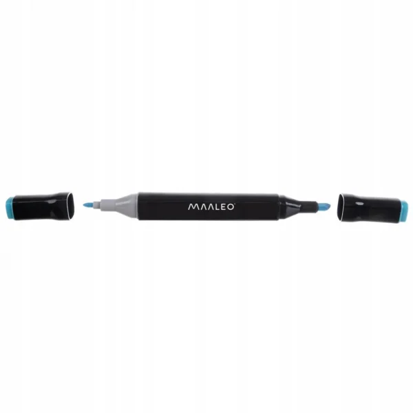Set markere/carioci, 2 capete diferite, cu geanta, diverse culori, 80 buc, Maaleo - imagine 11