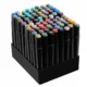 Set markere/carioci, 2 capete diferite, cu geanta, diverse culori, 80 buc, Maaleo - imagine 13