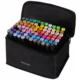 Set markere/carioci, 2 capete diferite, cu geanta, diverse culori, 80 buc, Maaleo - imagine 8