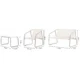 Set mobilier gradina/terasa, bej, otel, textil, 1 masa, 2 scaune, 1 canapea, Soffi - imagine 2
