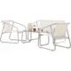 Set mobilier gradina/terasa, bej, otel, textil, 1 masa, 2 scaune, 1 canapea, Soffi - imagine 3