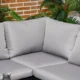 Set mobilier gradina/terasa, gri si negru, 1 masa, 3 canapele, Kayden - imagine 2
