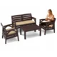 Set mobilier gradina/terasa, maro, 1 masa, 2 scaune, 1 banca, Santana - imagine 5