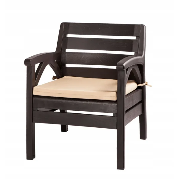 Set mobilier gradina/terasa, maro, 1 masa, 2 scaune, 1 banca, Santana - imagine 2