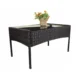 Set mobilier gradina/terasa, poliratan, maro cu perne crem, 1 masa, 2 fotolii, 1 canapea, Medi - imagine 7