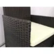 Set mobilier gradina/terasa, poliratan, maro cu perne crem, 1 masa, 2 fotolii, 1 canapea, Medi - imagine 2