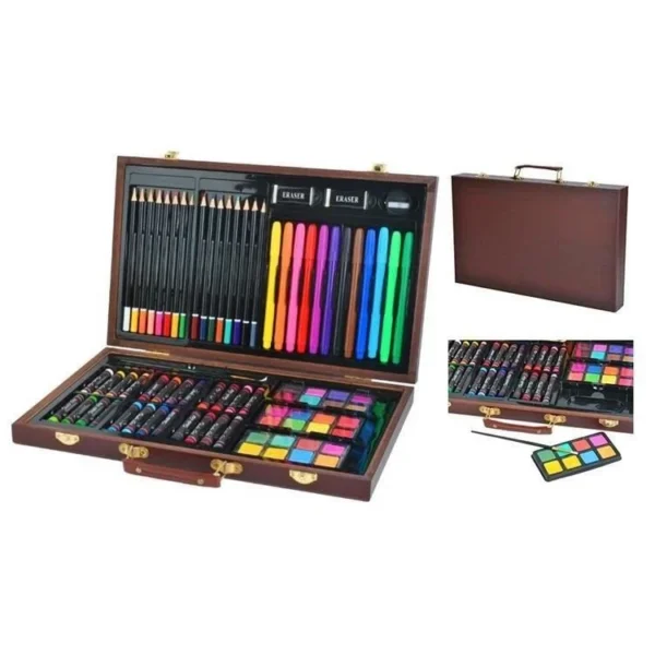 Set pictura si desen, trusa lemn, 81 piese - imagine 15