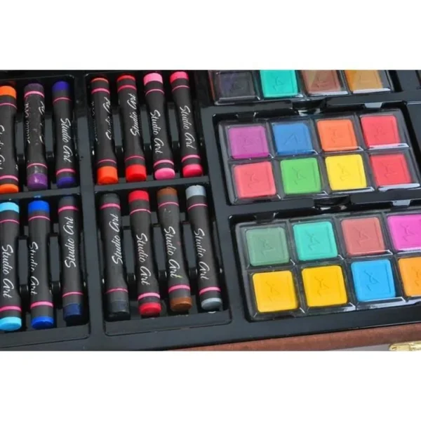 Set pictura si desen, trusa lemn, 81 piese - imagine 9