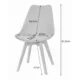 Set 4 scaune bucatarie/living, Artool, Mark, PP alb, picioare lemn natur, 49x43x82 cm - imagine 2