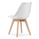 Set 4 scaune bucatarie/living, Artool, Mark, PP alb, picioare lemn natur, 49x43x82 cm - imagine 6