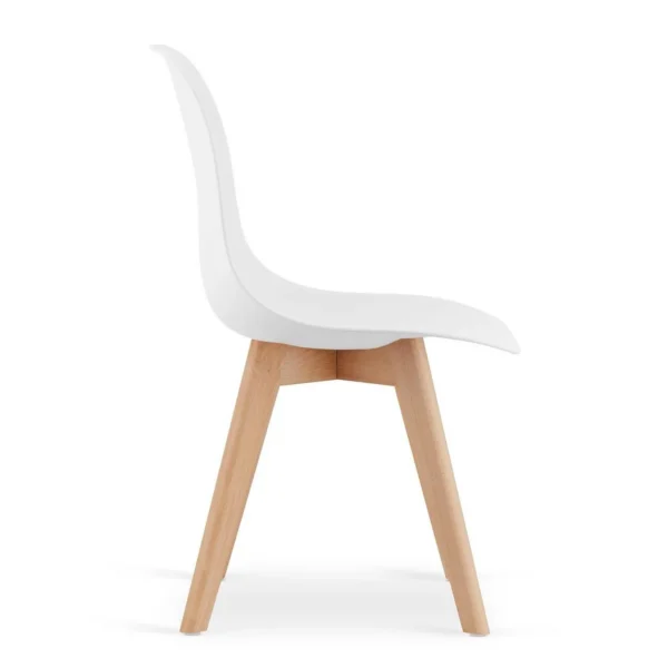 Set 4 scaune bucatarie/living, Artool, Kito, PP alb, picioare lemn natur, 46x54.5x80 cm - imagine 3