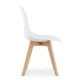 Set 4 scaune bucatarie/living, Artool, Kito, PP alb, picioare lemn natur, 46x54.5x80 cm - imagine 3