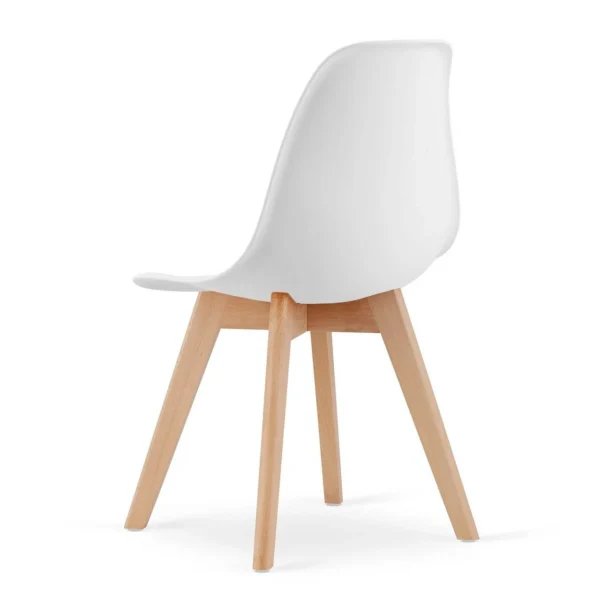 Set 4 scaune bucatarie/living, Artool, Kito, PP alb, picioare lemn natur, 46x54.5x80 cm - imagine 5