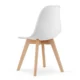 Set 4 scaune bucatarie/living, Artool, Kito, PP alb, picioare lemn natur, 46x54.5x80 cm - imagine 5