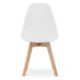 Set 4 scaune bucatarie/living, Artool, Kito, PP alb, picioare lemn natur, 46x54.5x80 cm - imagine 6