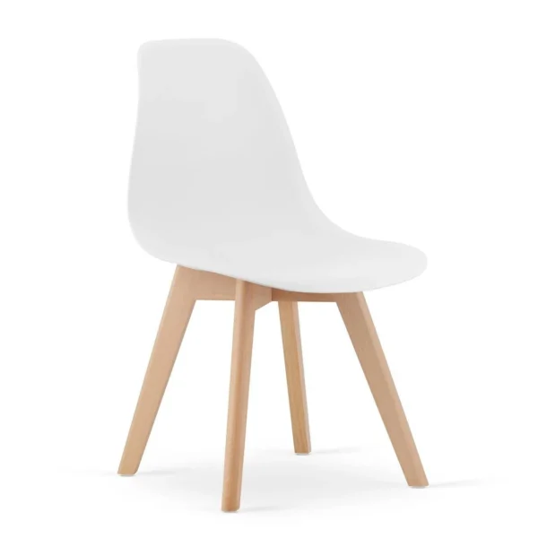 Set 4 scaune bucatarie/living, Artool, Kito, PP alb, picioare lemn natur, 46x54.5x80 cm - imagine 7