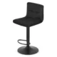 Set 2 scaune de bucatarie/bar, Artool, Prot, rotativ, catifea neagra, picior metal negru, 41x44x87.5-108 cm - imagine 6