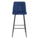 Set 2 scaune de bucatarie/bar, Artool, Arceto, catifea albastra, picioare metal negru, 43.5x32.5x104 cm - imagine 5